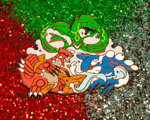 Legendary Weather Monster Trio #382, #383, & #384 MEGA-Sized Enamel Pin